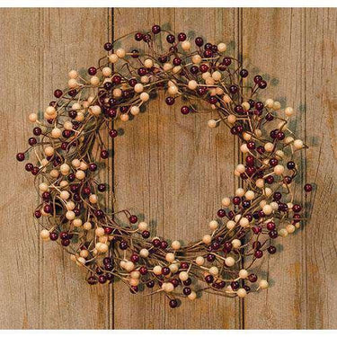 Waterproof Burg/Gold Berry Wreath - The Fox Decor